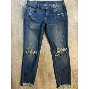 Vigoss jeans 27 chelsea skinny distressed raw hem